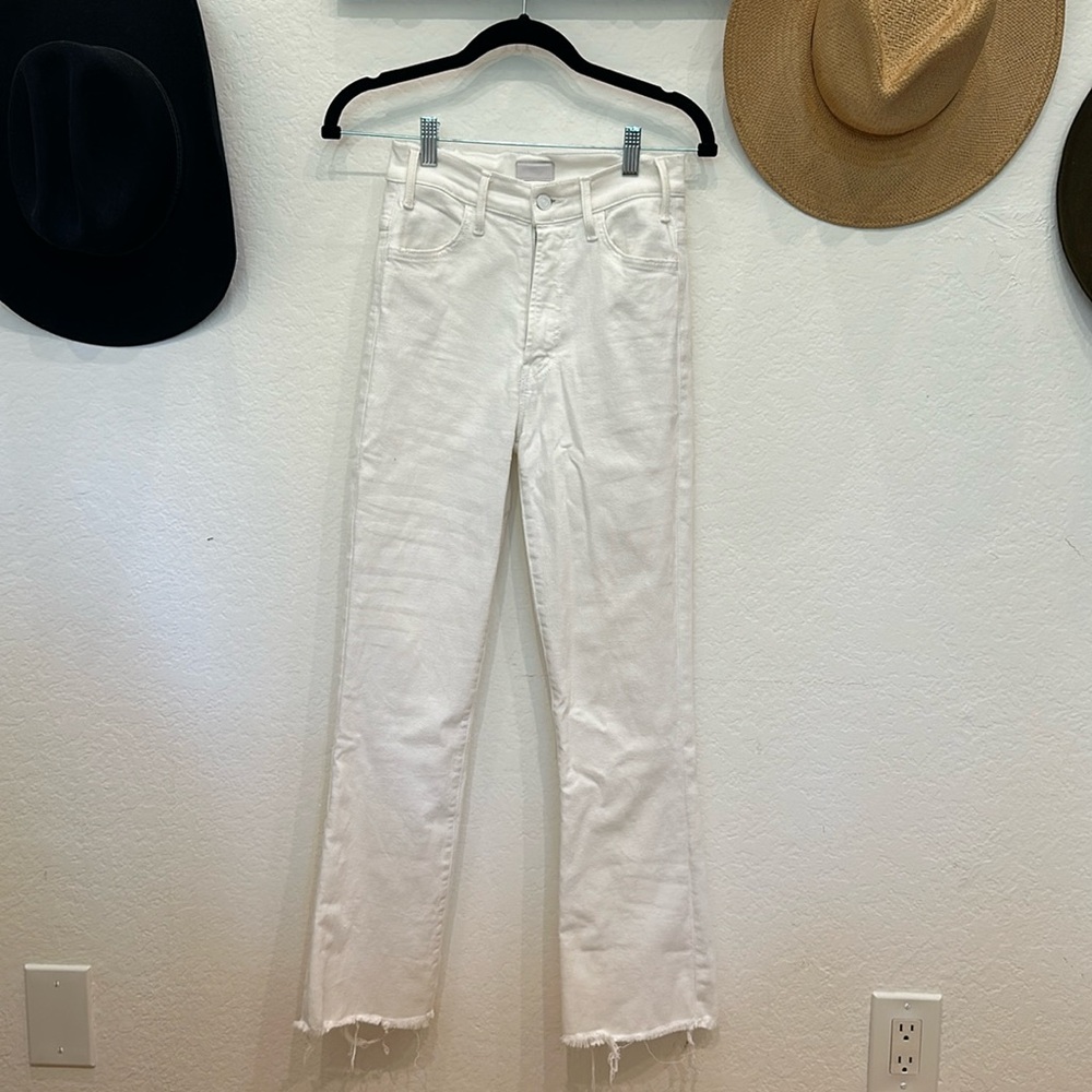 MOTHER Hustler Ankle Fray jeans, White / Fairest of Them All, 25